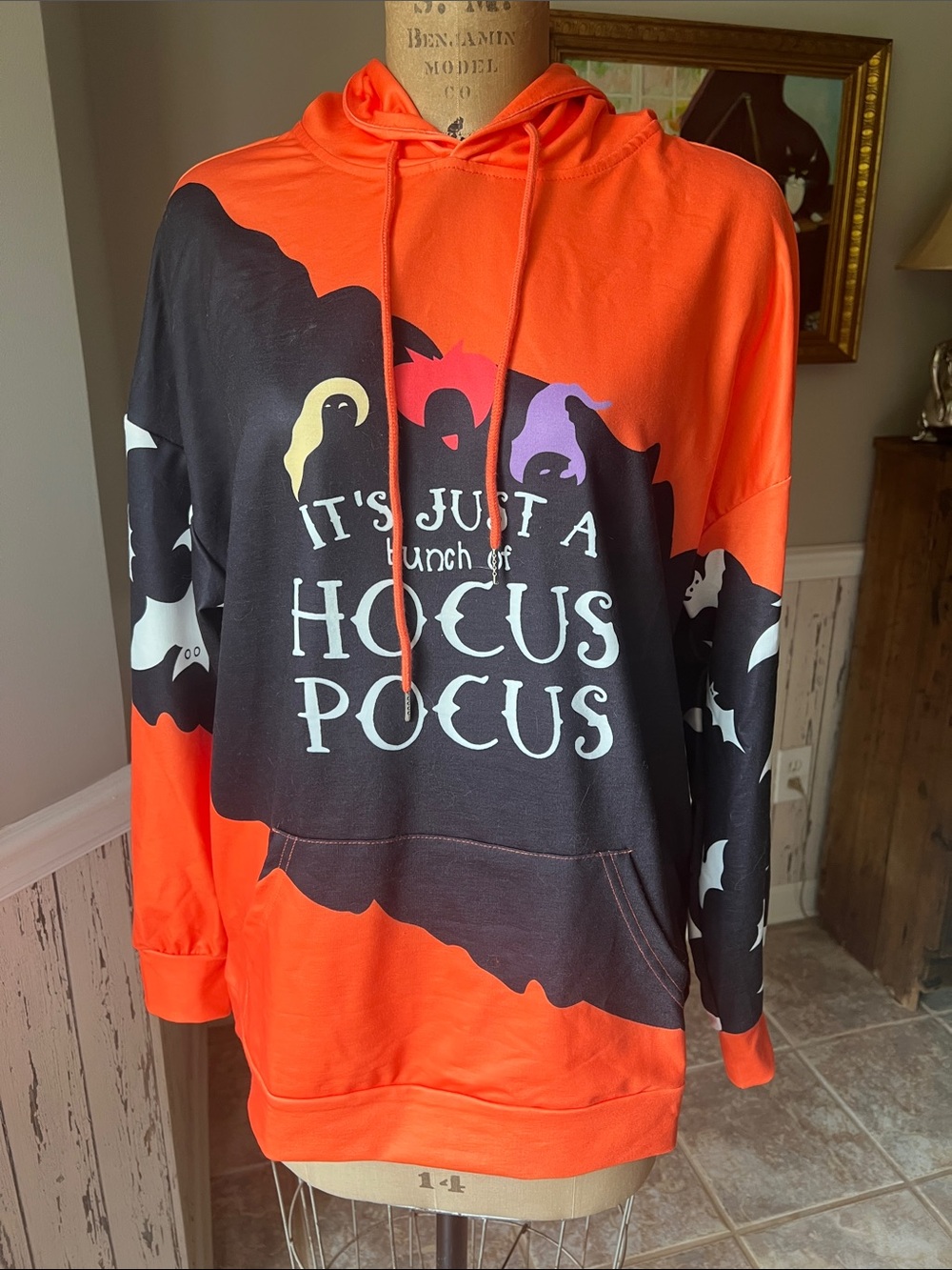 Hocus Pocus Graphic Hoodie - Orange & Black
